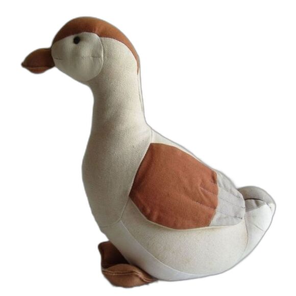 Goose Duck Doorstop Plush Stuffed Animal Vintage Russ Berrie Cottagecore - Picture 2 of 14